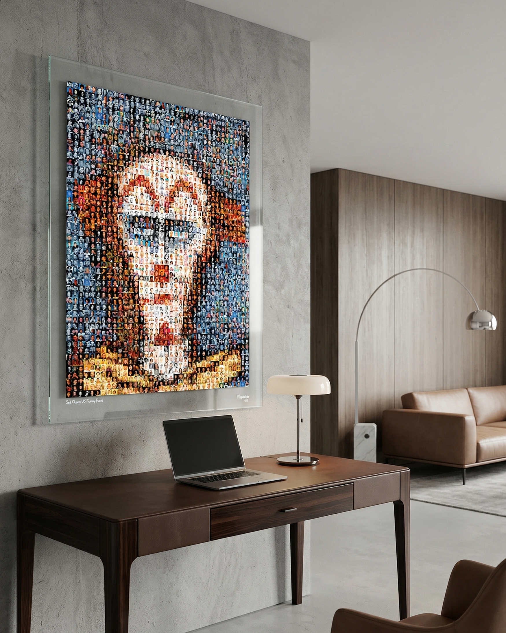 Visage de clown triste et visage drôle, illustration imaginative de miquaseo avec des expressions faciales contrastées.