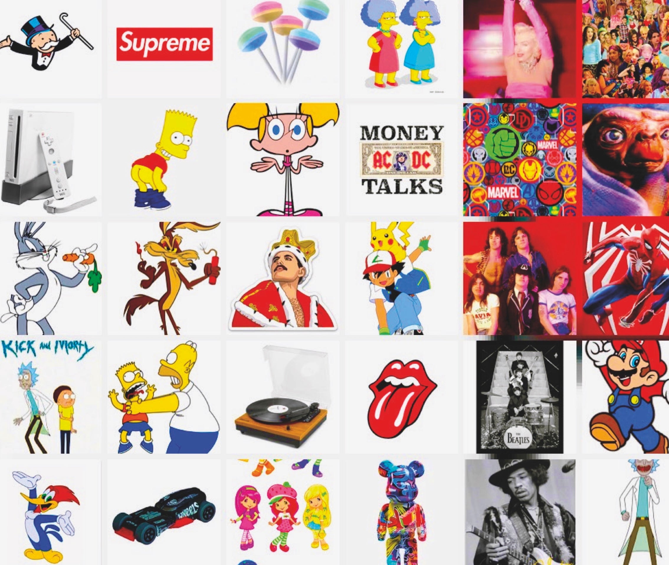 Mondrian VS Pop culture