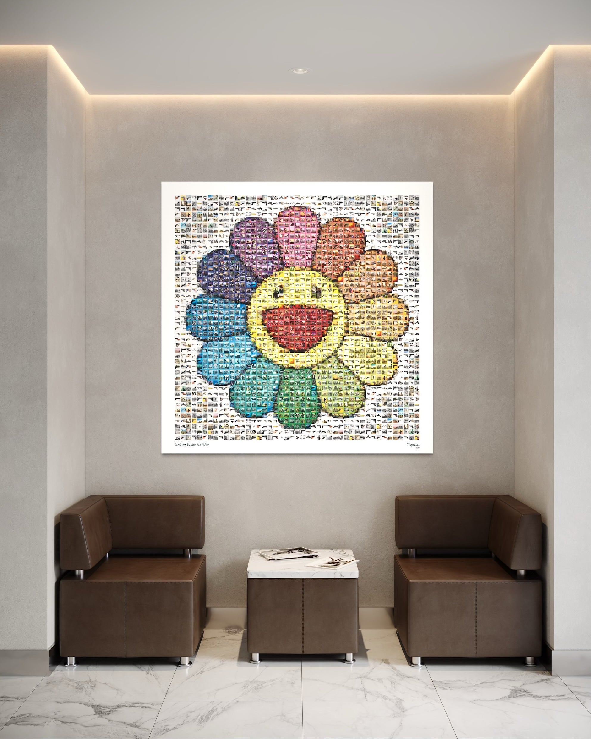 Smiling flower VS War