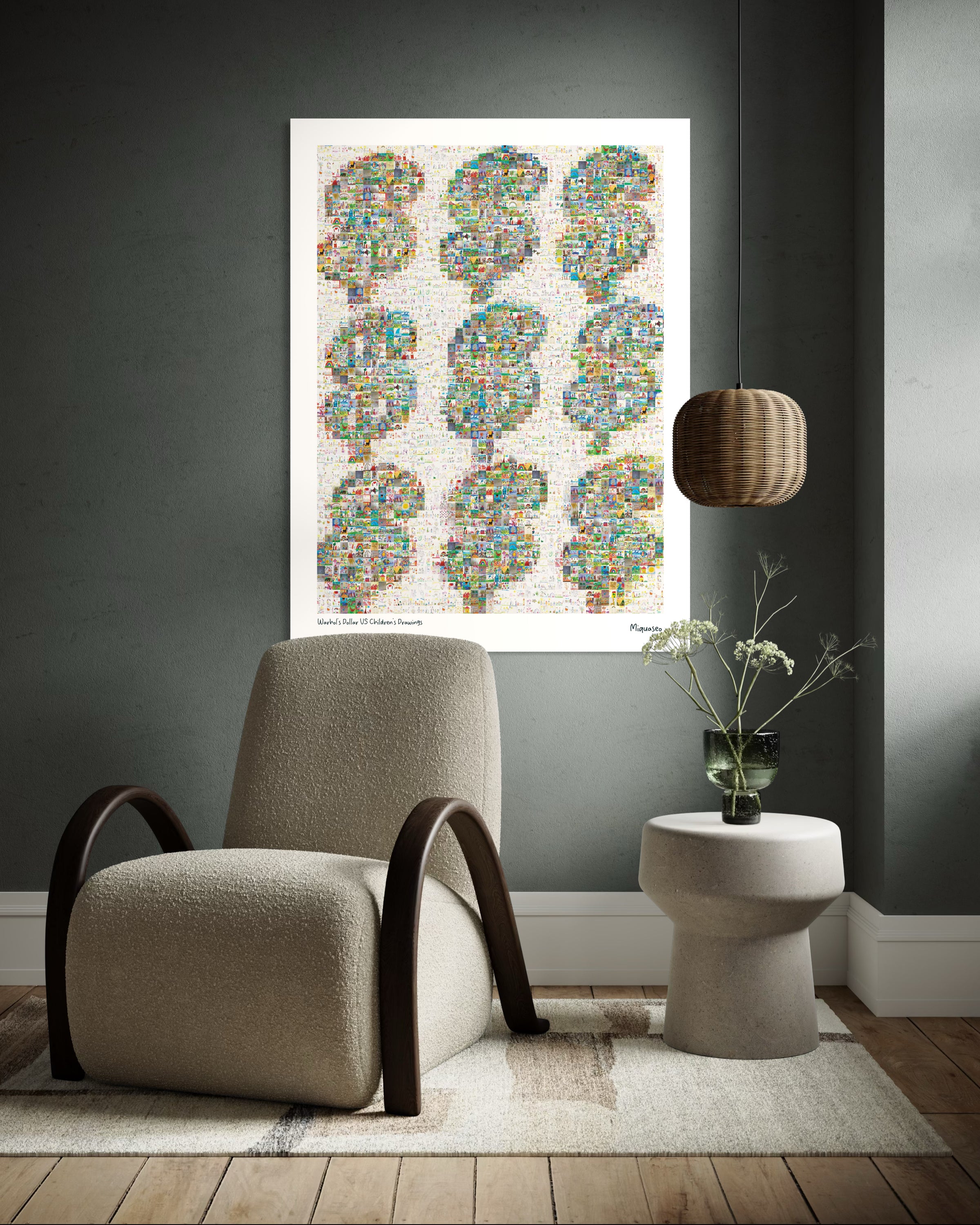 Warhol Dollar VS Children's Drawings