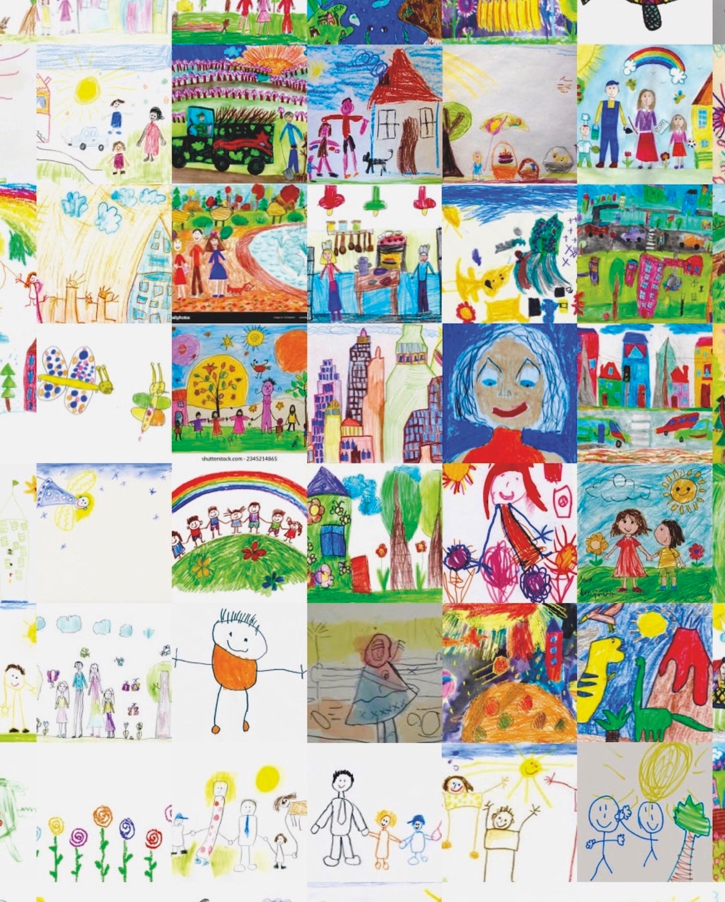 Warhol Dollar VS Children's Drawings