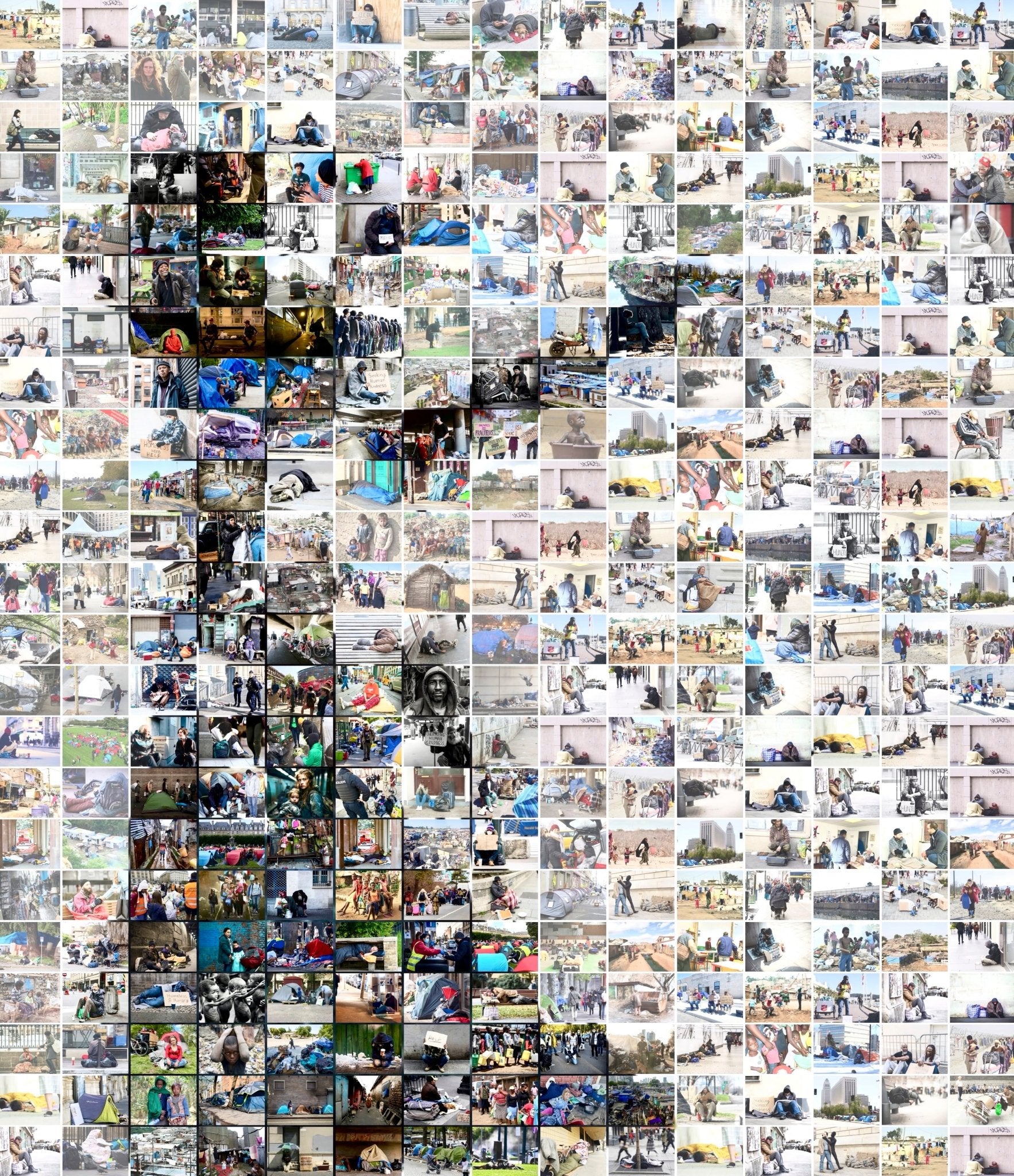 Girl with balloon vs Homeless - MIQUASEO