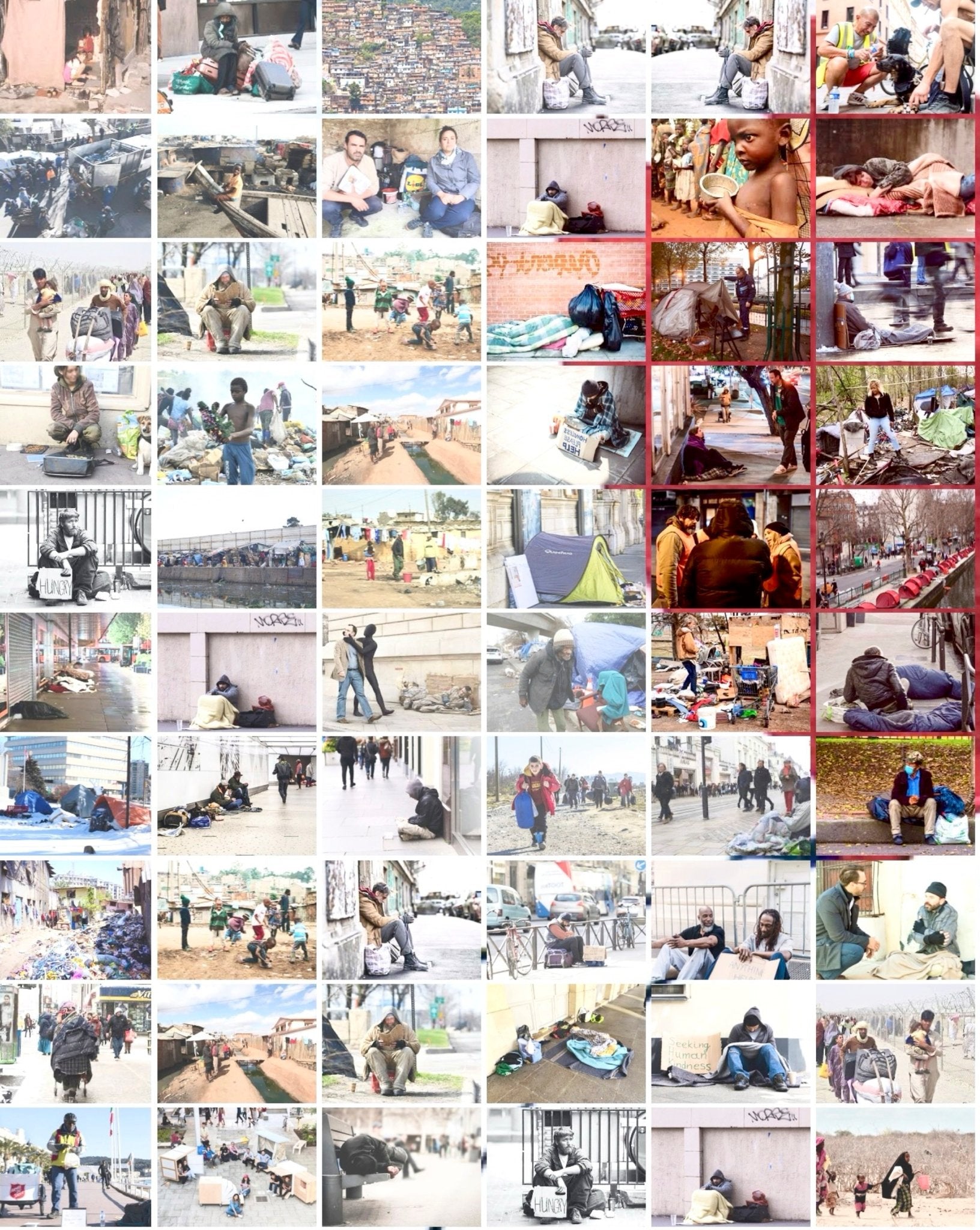 Girl with balloon vs Homeless - MIQUASEO