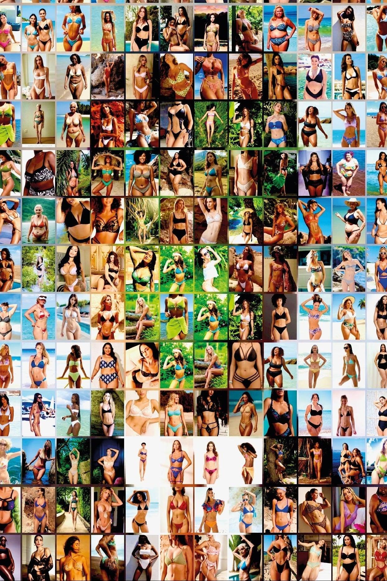 Tableau plexiglass art contemporain Miquaseo, mosaique "Le fils de l'homme vs Bikini", decoration murale design, edition limitee signee et numerotee