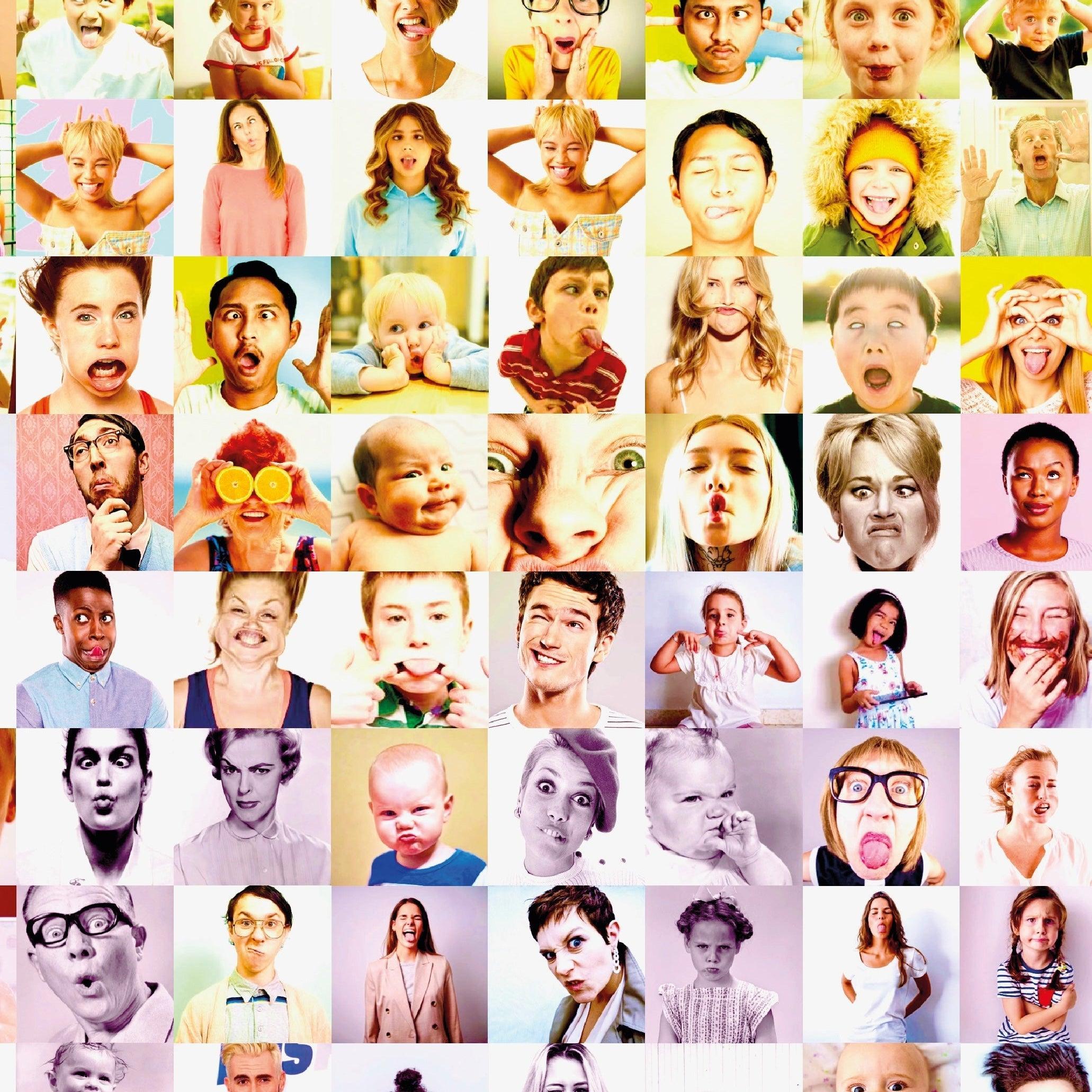 Tableau plexiglass art contemporain Miquaseo, mosaique "Monroe vs Funny Faces", decoration murale design, edition limitee signee et numerotee