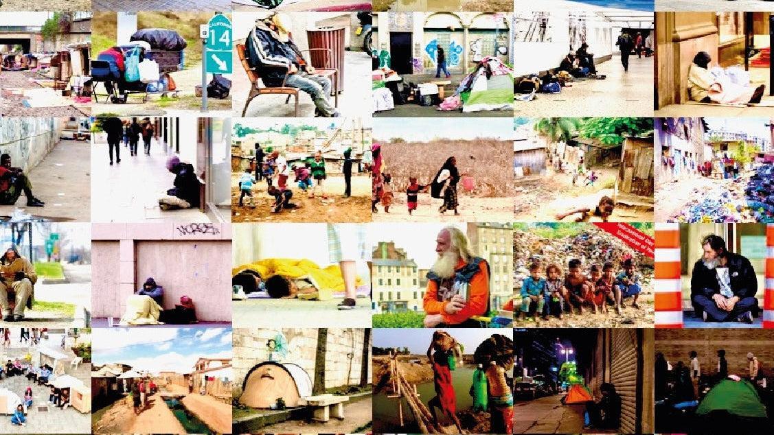 Tableau plexiglass art contemporain Miquaseo, mosaique "The Divine Touch VS Homeless", decoration murale design, edition limitee signee et numerotee