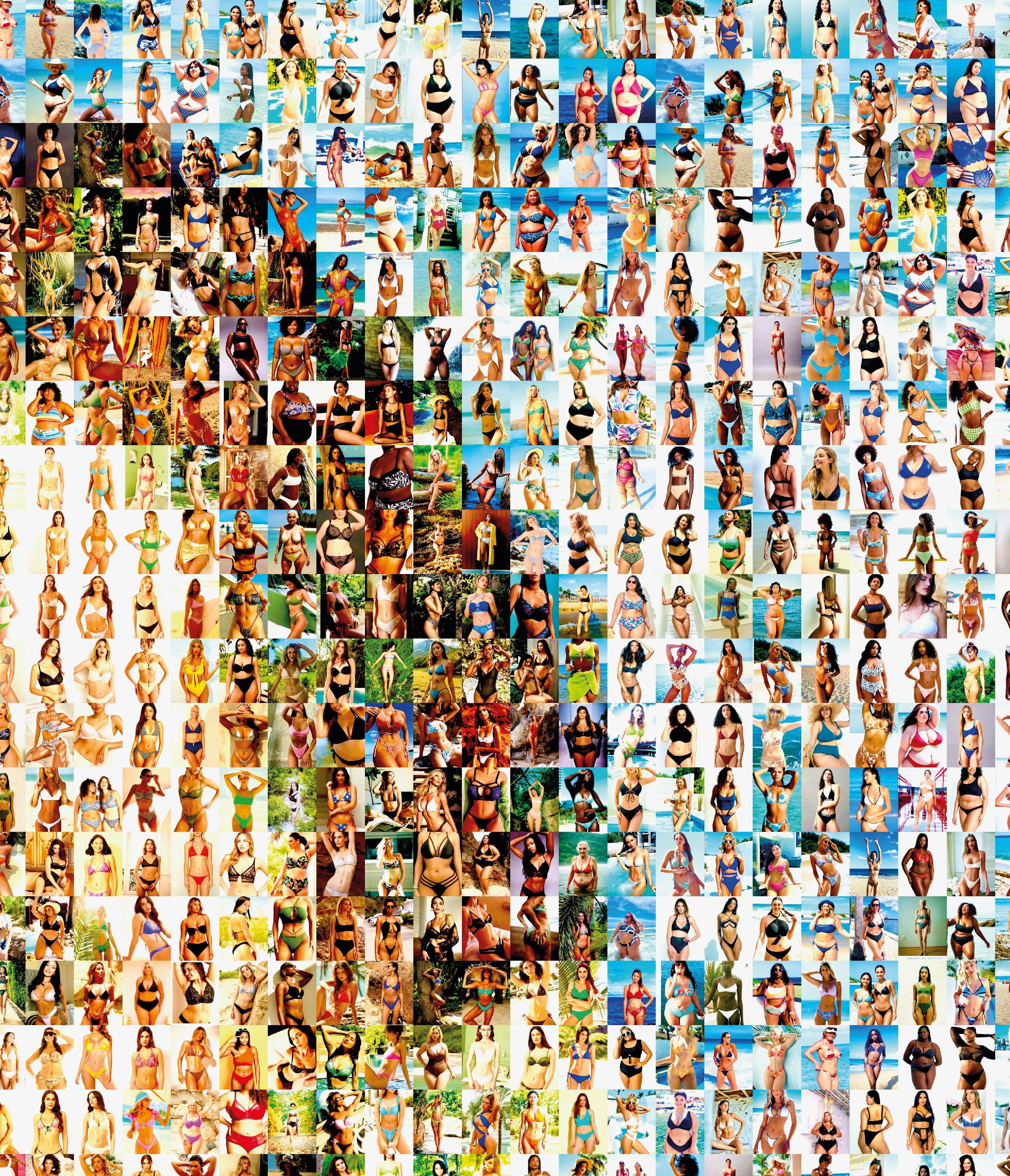 Tableau plexiglass art contemporain Miquaseo, mosaique "Van Gogh vs Bikini", decoration murale design, edition limitee signee et numerotee