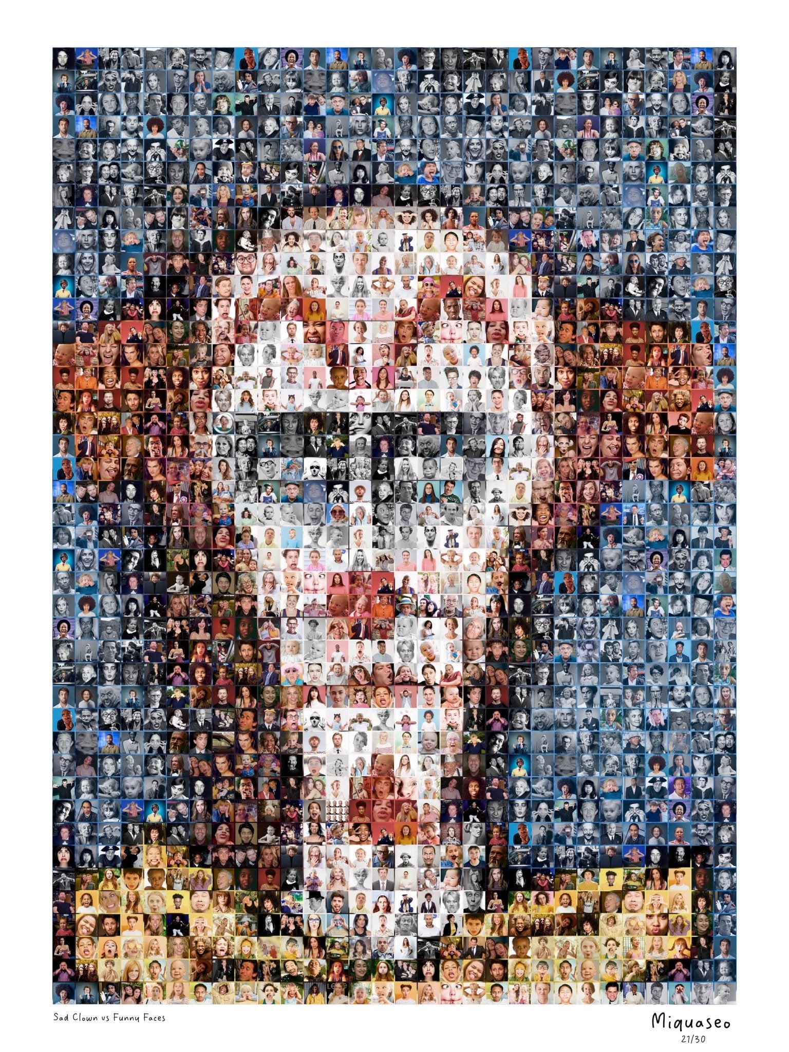 Sad Clown vs Funny Faces - MIQUASEO