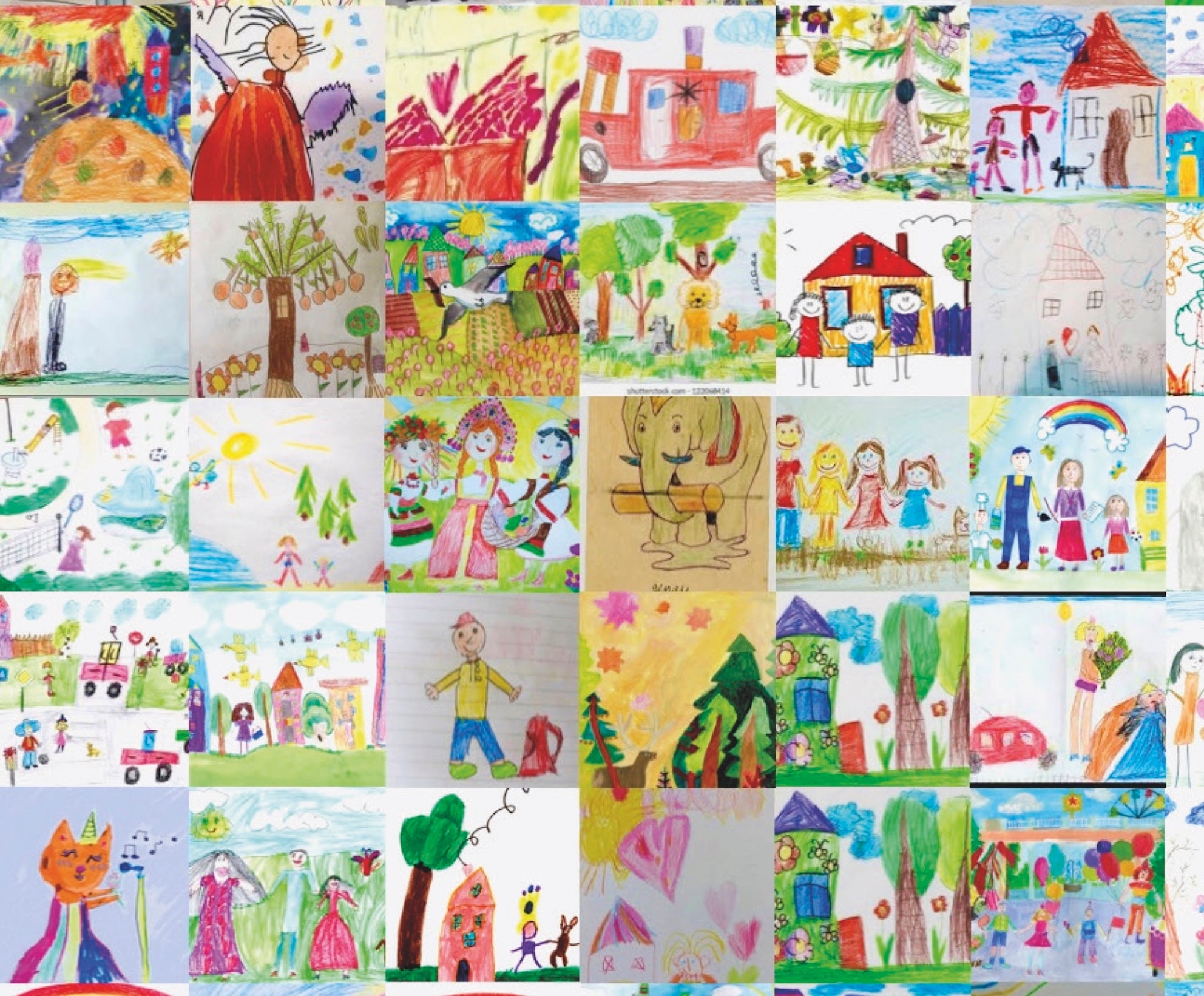 $1 VS Children's drawings