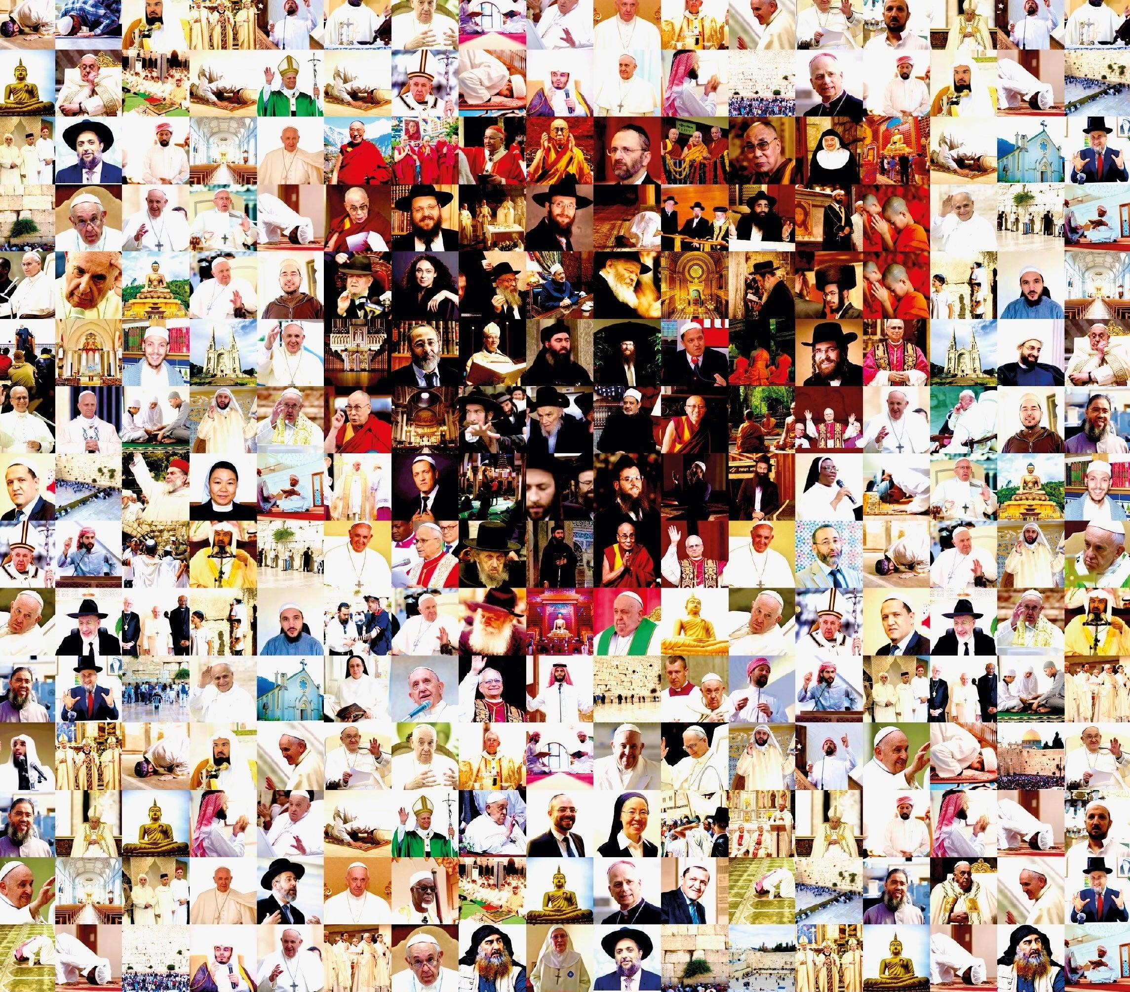 Tableau plexiglass art contemporain Miquaseo, mosaique "Girl with balloon vs Religions", decoration murale design, edition limitee signee et numerotee