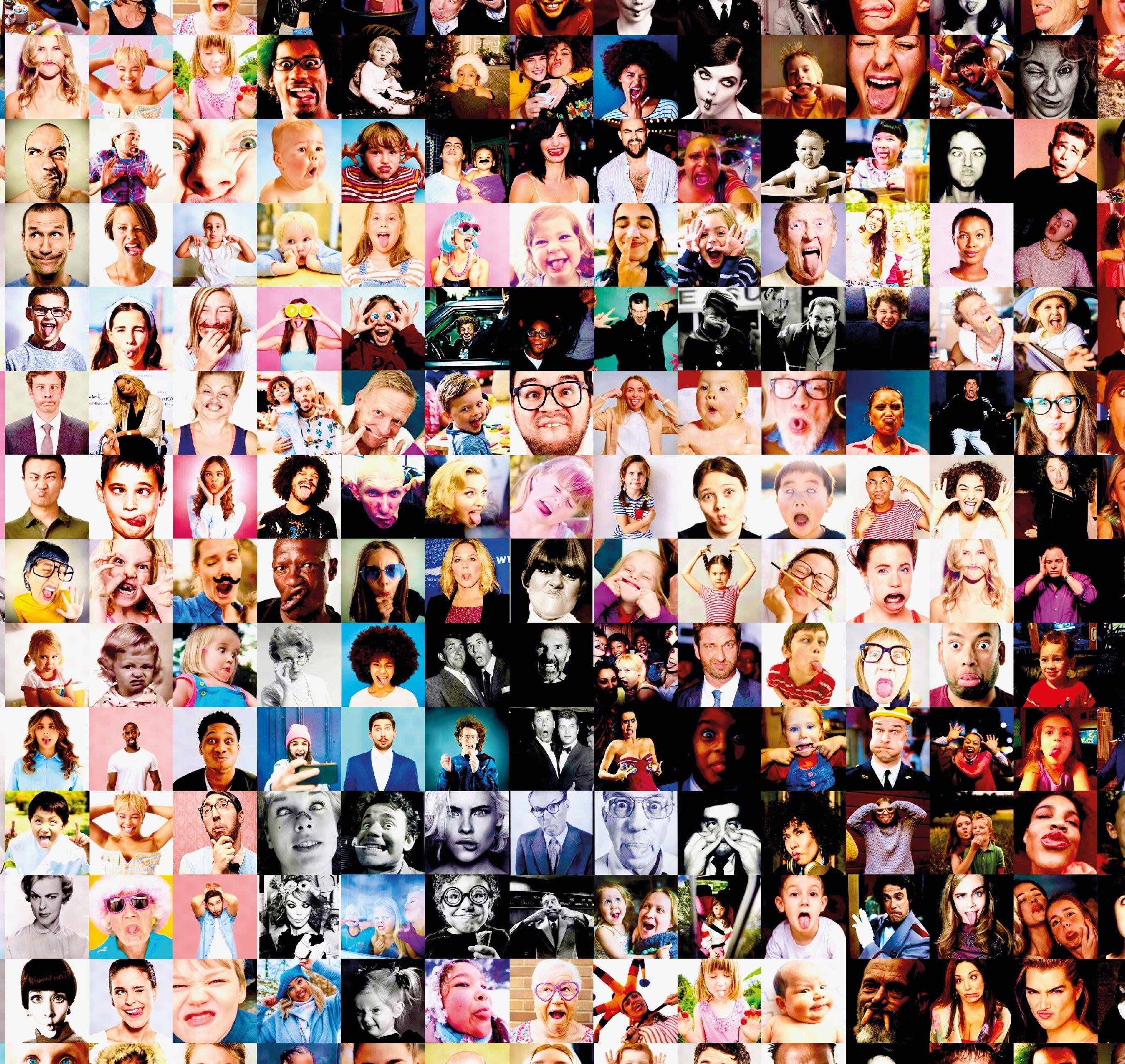 Tableau plexiglass art contemporain Miquaseo, mosaique "Girls vs Funny Faces", decoration murale design, edition limitee signee et numerotee