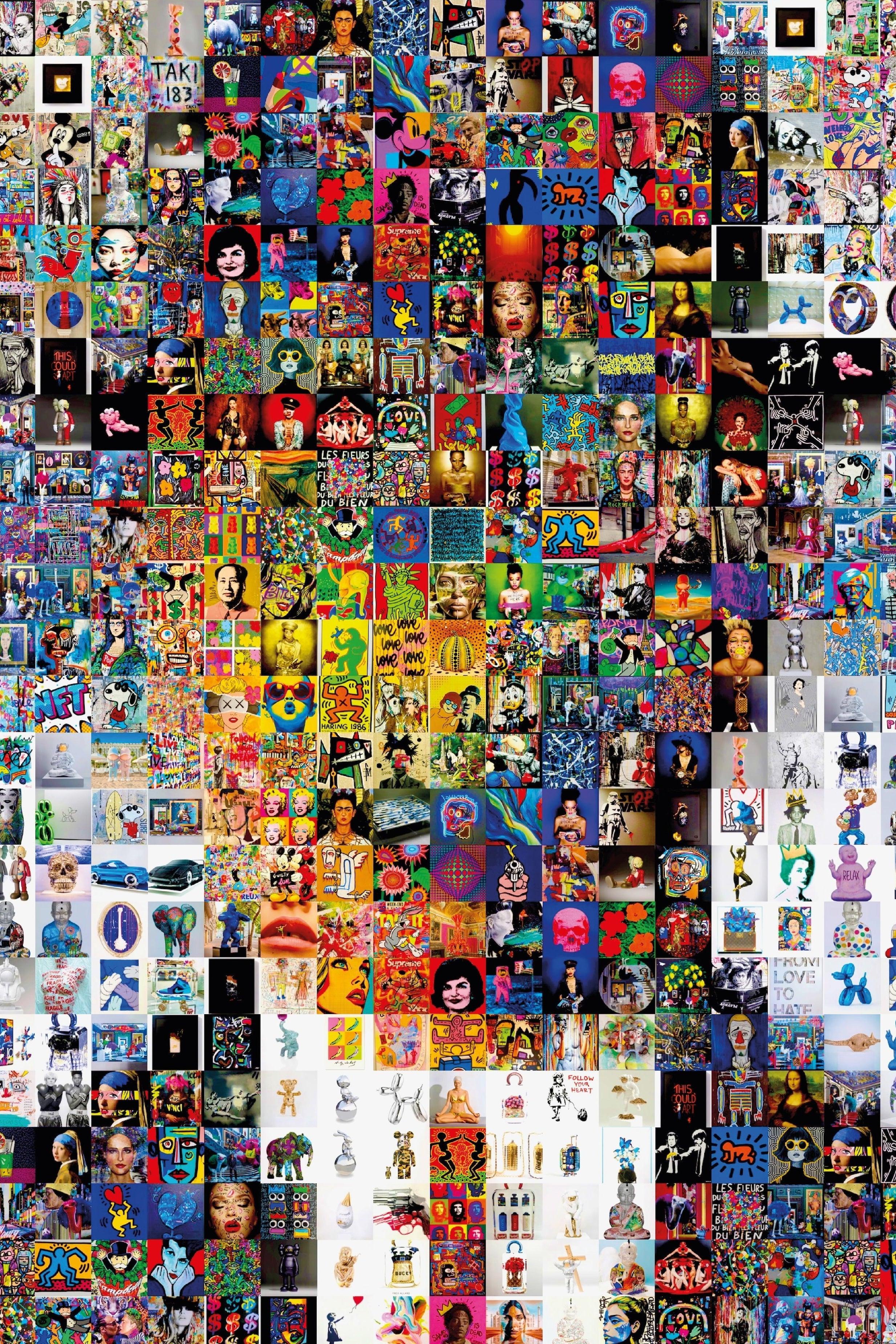 Tableau plexiglass art contemporain Miquaseo, mosaique "Le fils de l'homme vs Art", decoration murale design, edition limitee signee et numerotee