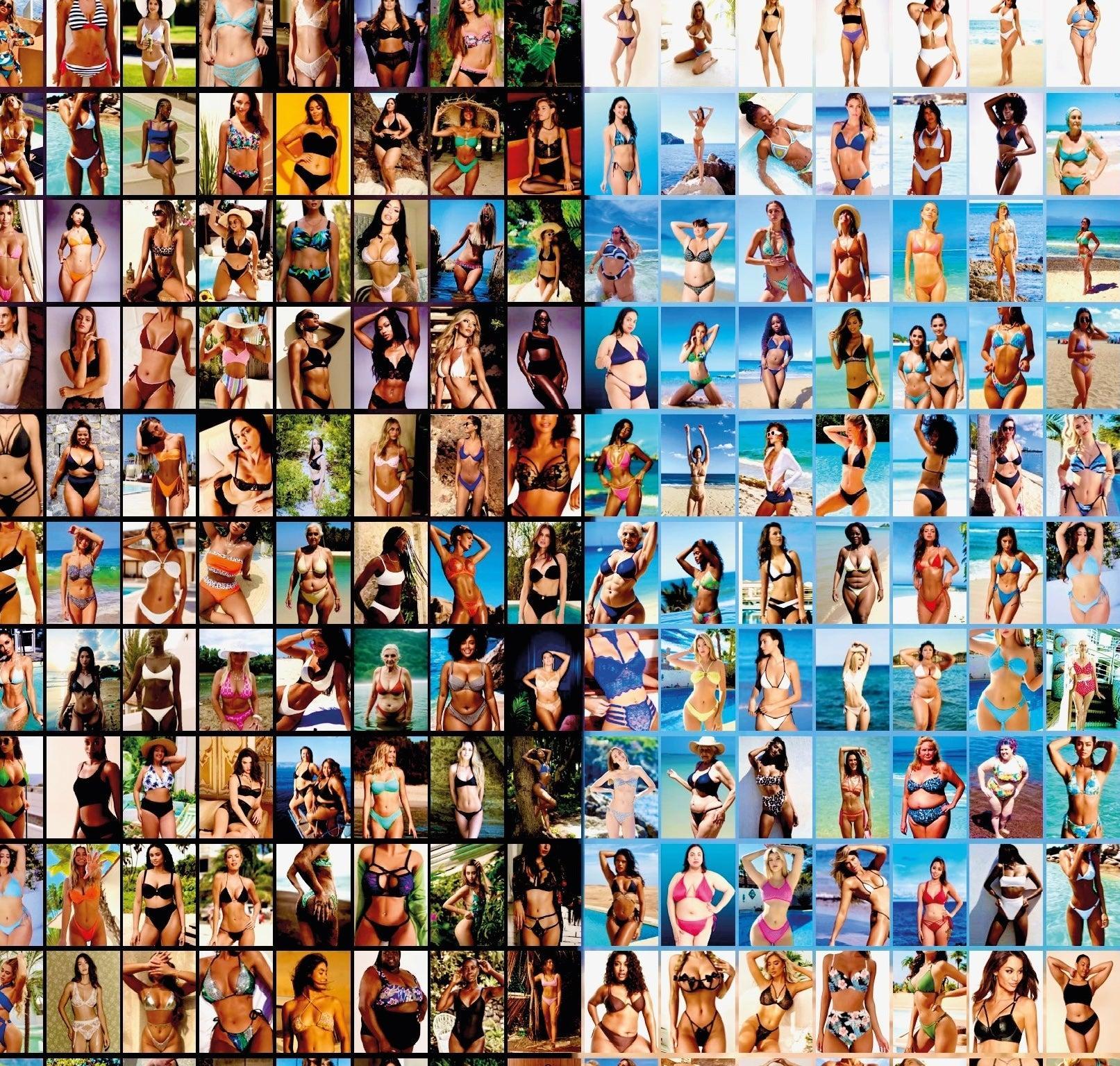 Tableau plexiglass art contemporain Miquaseo, mosaique "Le fils de l'homme vs Bikini", decoration murale design, edition limitee signee et numerotee
