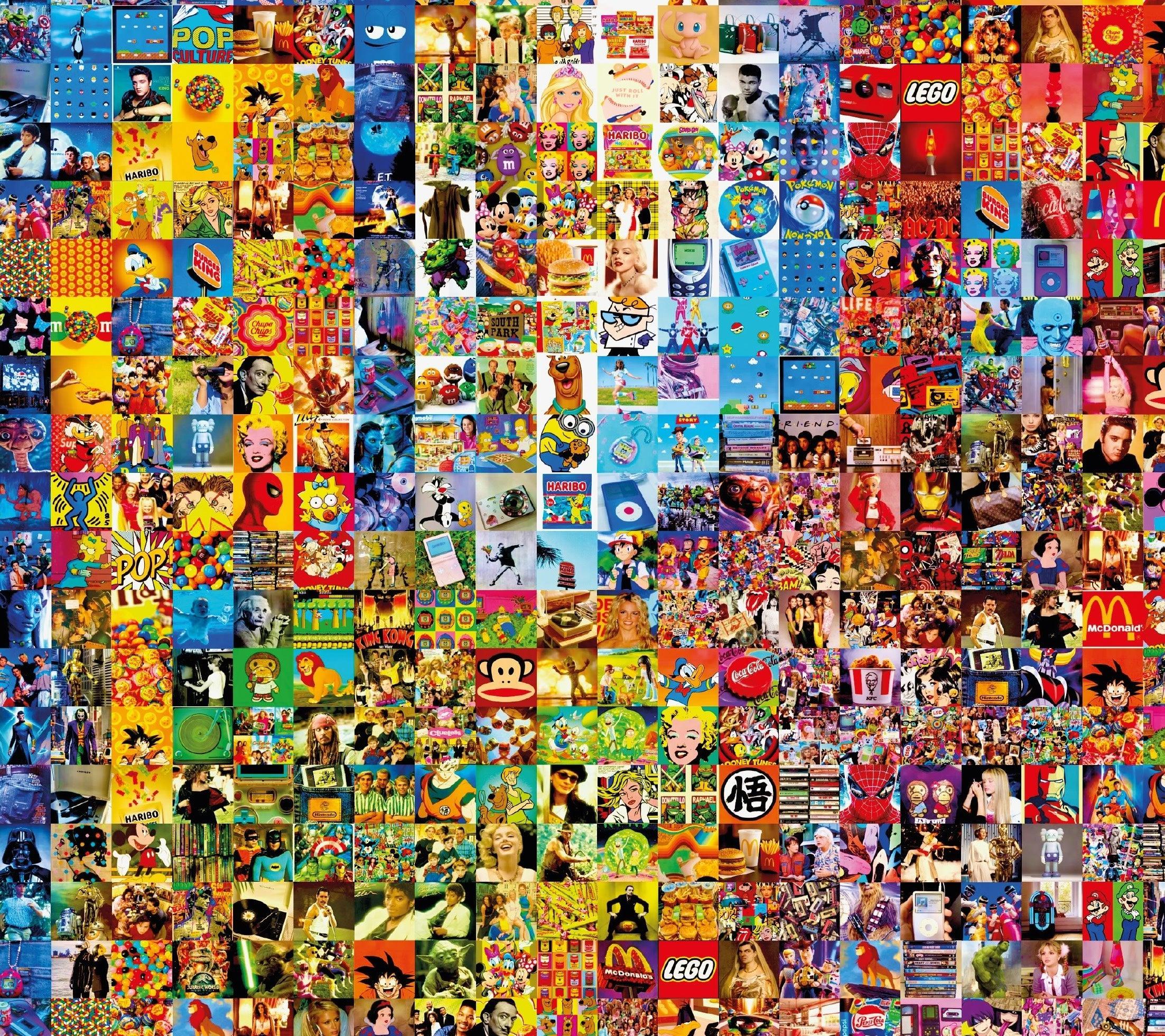 Tableau plexiglass art contemporain Miquaseo, mosaique "The Bedroom VS Pop Culture", decoration murale design, edition limitee signee et numerotee