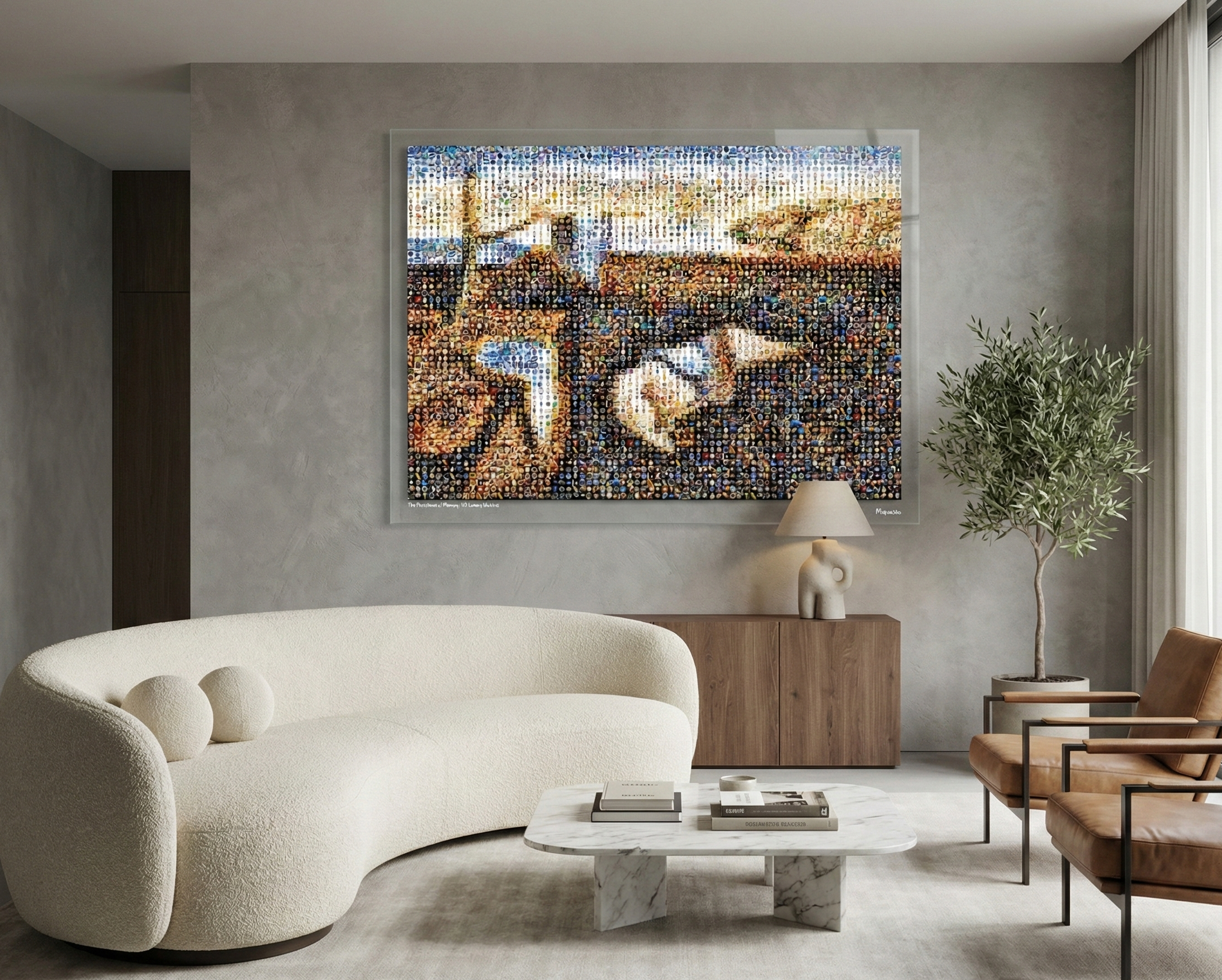 Tableau plexiglass art contemporain Miquaseo, mosaique "The Persistence of Memory VS Luxury watches", decoration murale design, edition limitee signee et numerotee
