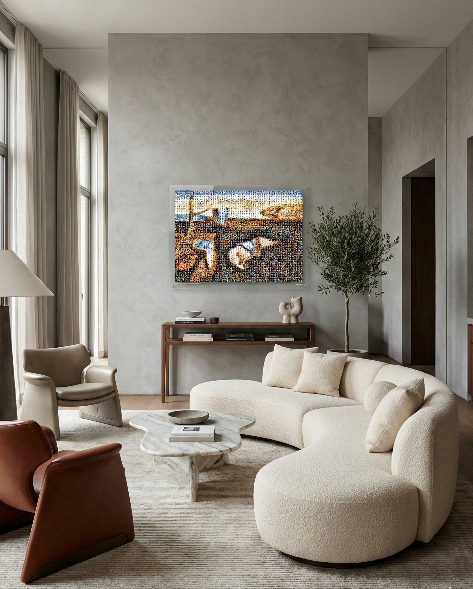 Tableau plexiglass art contemporain Miquaseo, mosaique "The Persistence of Memory VS Luxury watches", decoration murale design, edition limitee signee et numerotee