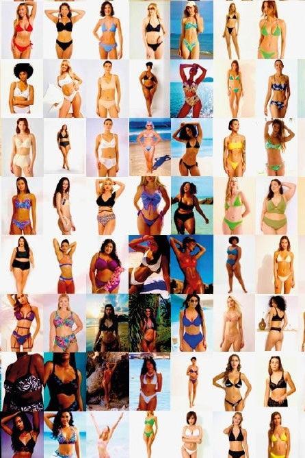 Tableau plexiglass art contemporain Miquaseo, mosaique "Tomato Soup vs Bikini", decoration murale design, edition limitee signee et numerotee